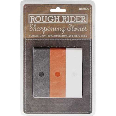 Rough Ryder Sharpening 3pc Stone Set Coarse Medium Fine Grit