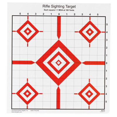 Action Target SI-13 Rifle Sighting Grid 100-Pack Targets