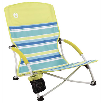 Coleman Yellow & Blue Utopia Breeze Beach Chair