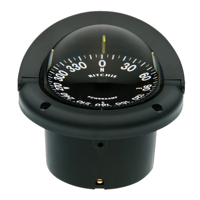 Ritchie HF-742 Helmsman Black Flush Mount Compass