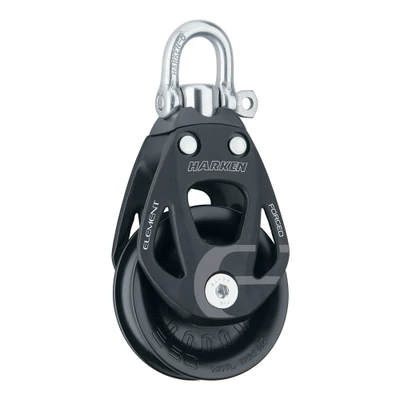 Harken 60mm Single Aluminum Swivel Element Block