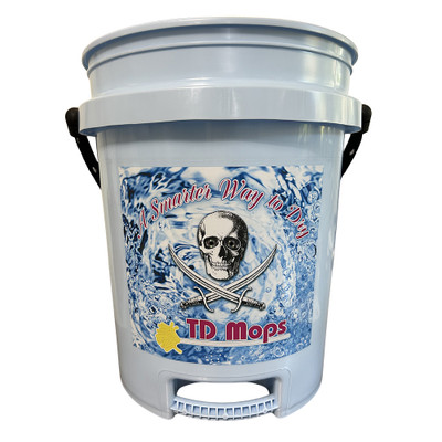 TD Mop Light Blue 5-Gallon Grip Bucket with Handle
