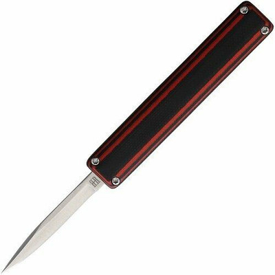 Rough Rider Zipper Slider Knife with Black Red G10 Handle