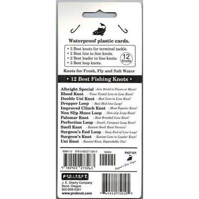 Pro-Knot F101 Fishing Knot Waterproof Plastic Cards