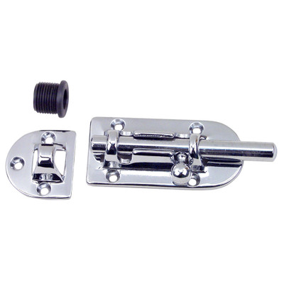 Perko 5 in Chrome-Plated Bronze Barrel Bolt