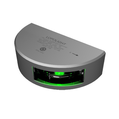 Lopolight 101-001 1NM Silver Green Starboard Light