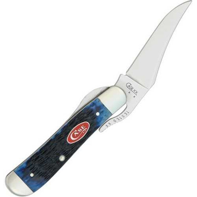 Case Cutlery RussLock Navy Blue Jigged Bone Folding Knife