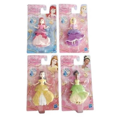 Lot of 4 Disney Princess Royal Clips Tiana - Rapunzel - Bella - Ariel