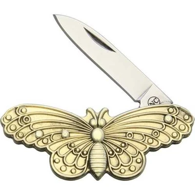 Novelty Cutlery Butterfly Folder Knife Stainless Pen Blade