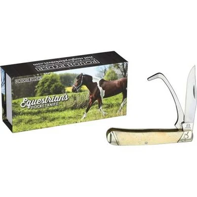 Rough Rider 1972 Equestrian Trapper with White Bone Handle