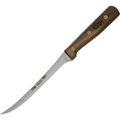 Case Cutlery Tomato Slicer 5.5 Inch Serrated Blade Walnut Handle
