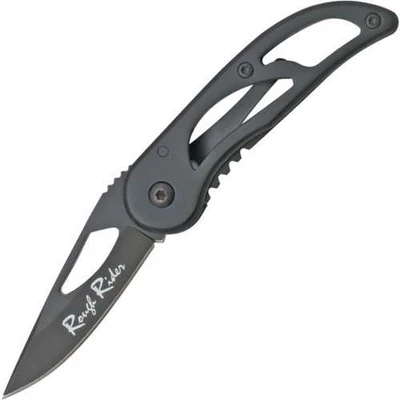 Rough Rider Framelock Black Stainless Folding Pocket Knife