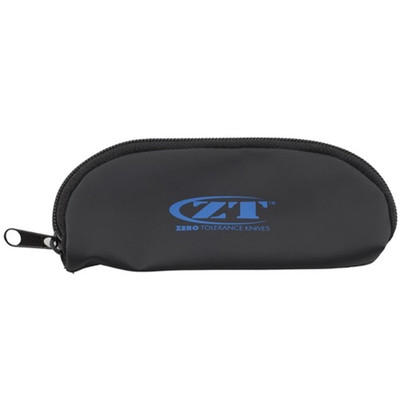 Zero Tolerance Zipper Black Leather Storage Case