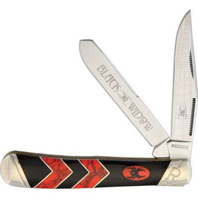 Rough Rider Black Widow Trapper Folding Pocket Knife