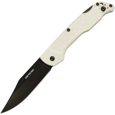 Ontario Camp Plus EDC Lockback White Nylon Folding Knife