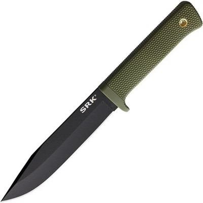 Cold Steel SRK Fixed Blade OD Green Knife with Sheath