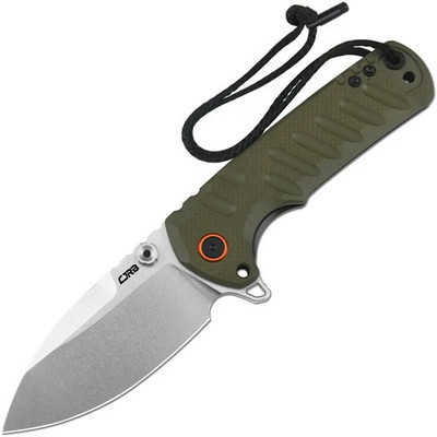 CJRB Tundra Linerlock Folding Knife with Green G10 Handle