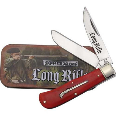 Rough Rider Long Rifle Jumbo Trapper Red Bone Knife