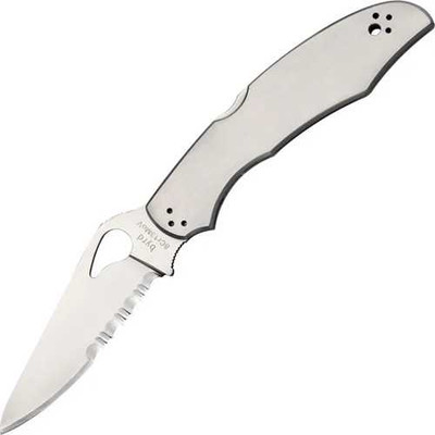 Spyderco Byrd Cara Cara 2 Partially Serrated Lockback Knife