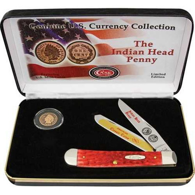 Case Indian Head Penny Trapper Knife Gift Set