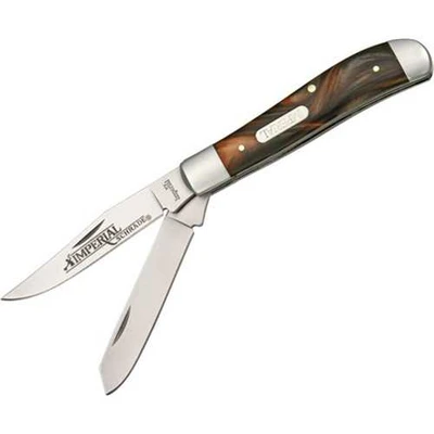 Imperial Schrade 16T Medium Trapper Amber Handle Knife