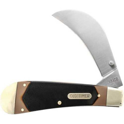 Schrade Old Timer Hawkbill Pruner Linerlock Knife