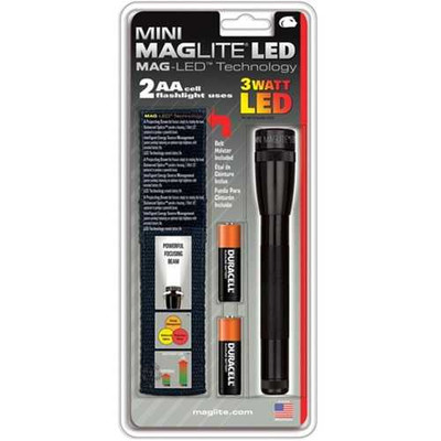Maglite Mini 2AA LED Black Aluminum Flashlight
