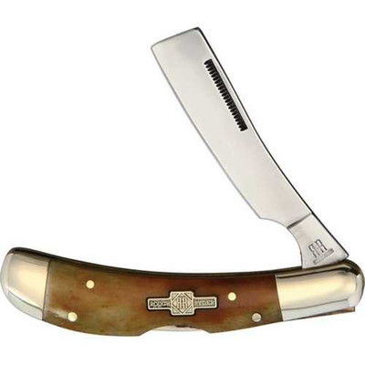Rough Rider Amber Smooth Bone Razor Lockback Knife