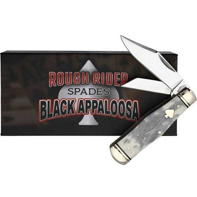Rough Rider Appaloosa Bone Coke Bottle Folding Knife