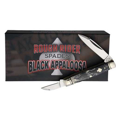 Rough Rider Appaloosa Bone Capital Intern Folding Knife