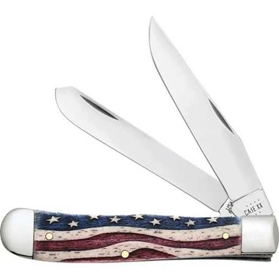 Case Patriotic Trapper Smooth Bone Folding Knife