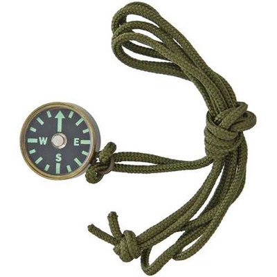 Combat Ready Antique Brass Compass with Neck Lanyard