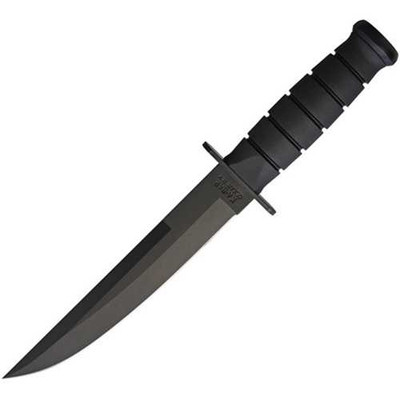 Ka-Bar Black Handle Fixed Blade Knife with Polymer Sheath