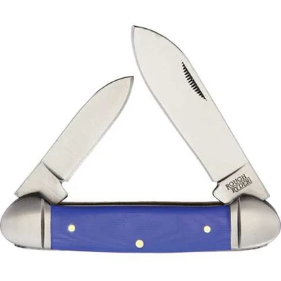 Rough Rider Canoe Folding Knife with Blue G10 Handle