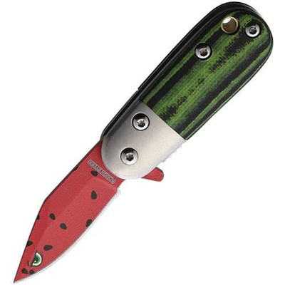 Rough Rider Watermelon Linerlock Folding Knife with G10 Handle