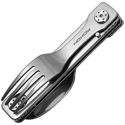 Roxon 3 in 1 Camping Utensil Set Fork Spoon Knife