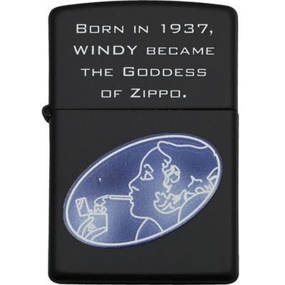 Zippo Windy Goddess Black Matte Windproof Lighter