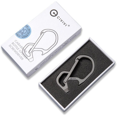 Civivi Click Gray Titanium Carabiner