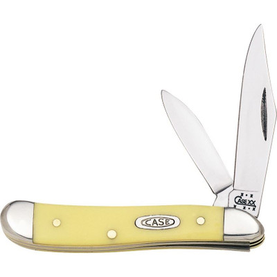 Case Cutlery Peanut Yellow Synthetic Folding Pocket Knife