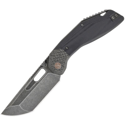 Ketuo Yakuza Linerlock Black Stonewash Tanto Folding Knife