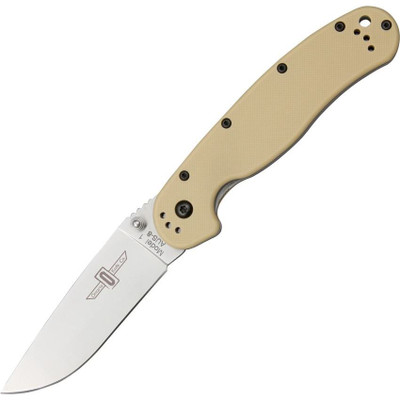 Ontario RAT I AUS-8 Satin Desert Tan Nylon Folding Knife