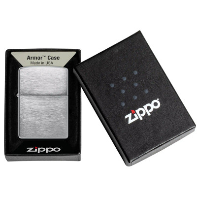 Zippo Armor Brushed Finish Chrome Windproof Lighter