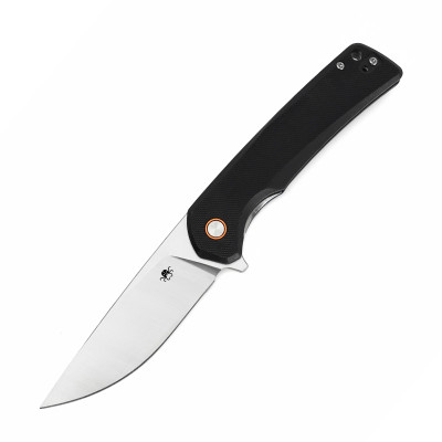 Klaken Virex Black G10 D2 Satin Drop Point Knife