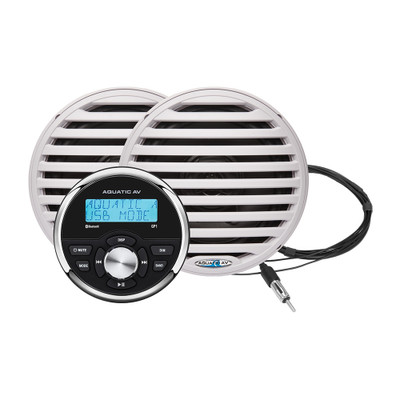 Aquatic AV GP1 Gauge Stereo White 6.5 inch Speakers