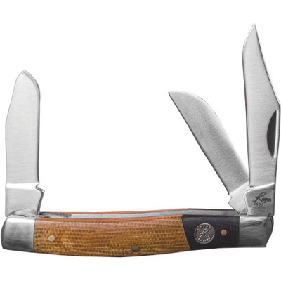Roper Knives Rattler Black/Tan Stockman Knife
