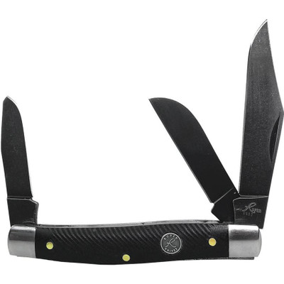 Roper Knives Blackjack Black D2 Stockman Knife