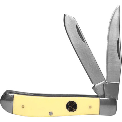 Roper Knives Pecos Yellow Medium Trapper Knife