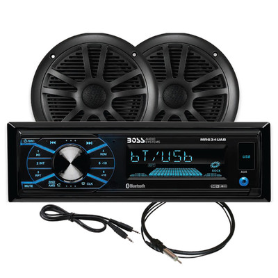 Boss Audio MCBK634B.6 Black Marine Stereo Speaker Kit