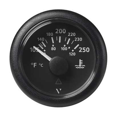 Veratron ViewLine 52mm Black Water Temp Gauge