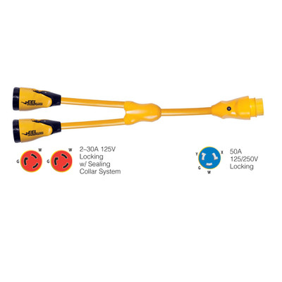 Marinco Y504-2-30 EEL 30A Shore Power Y Adapter